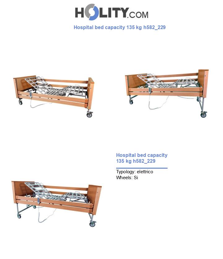 Hospital bed capacity 135 kg h582_229
