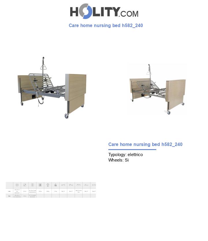Care home nursing bed h582_240