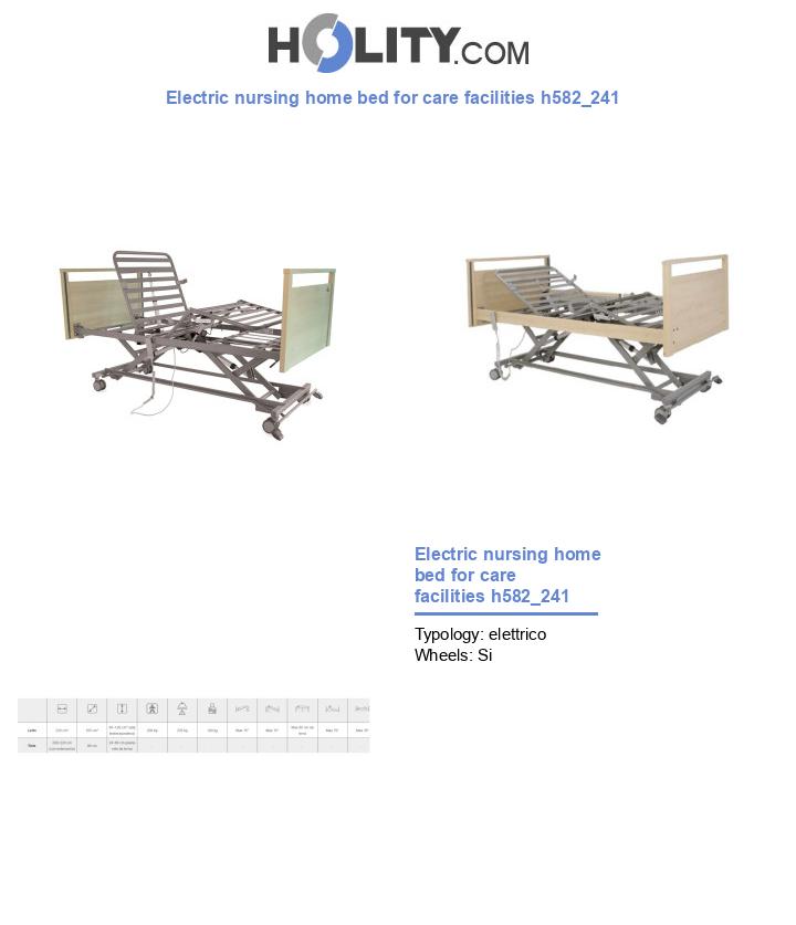 Electric nursing home bed for care facilities h582_241