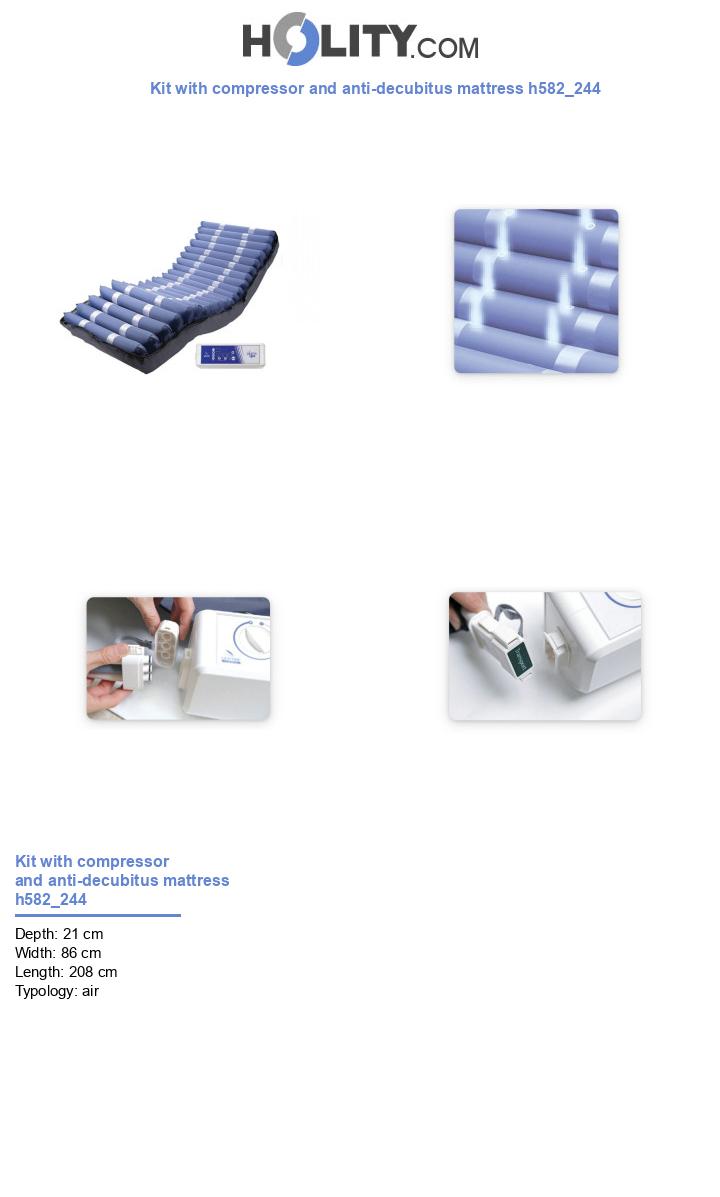 Kit with compressor and anti-decubitus mattress h582_244