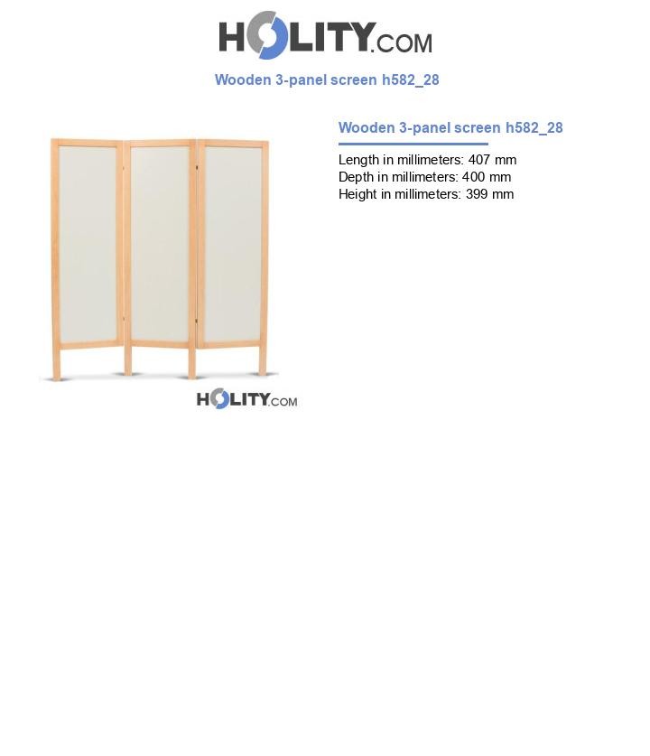 Wooden 3-panel screen h582_28
