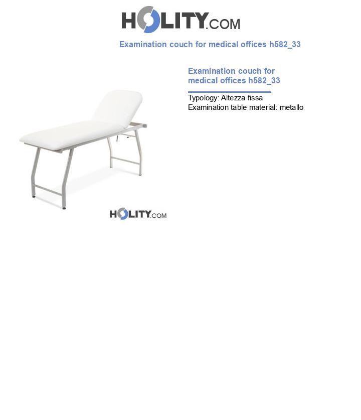 Examination couch for medical offices h582_33