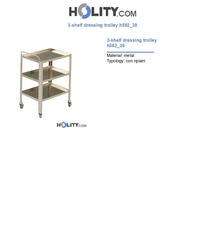 3-shelf dressing trolley h582_38