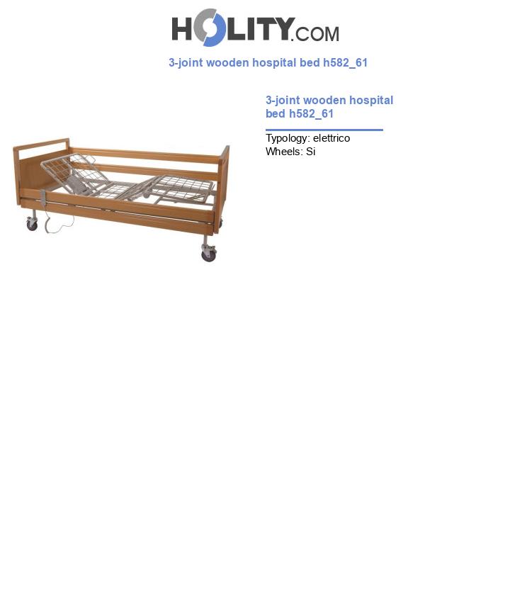 3-joint wooden hospital bed h582_61
