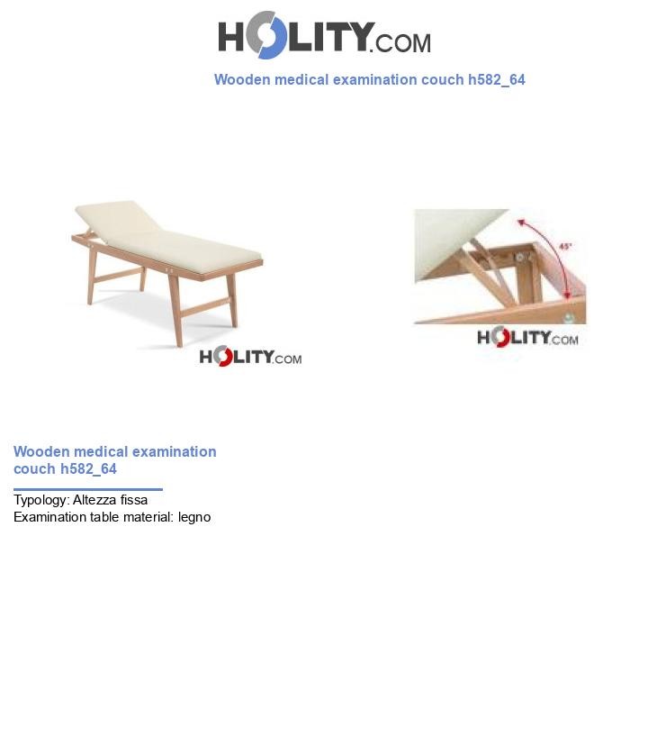 Wooden medical examination couch h582_64