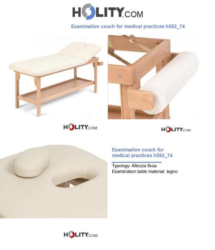 Examination couch for medical practices h582_74