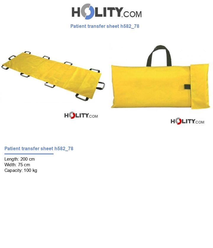 Patient transfer sheet h582_78