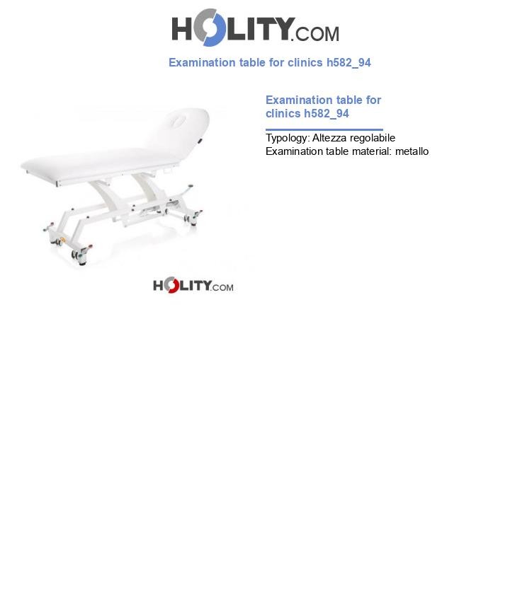 Examination table for clinics h582_94