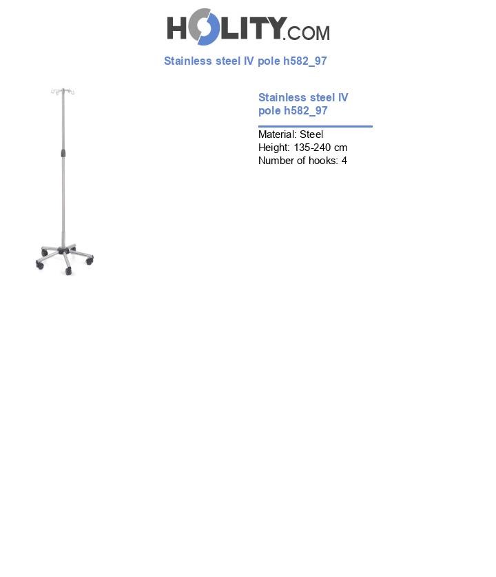 Stainless steel IV pole h582_97