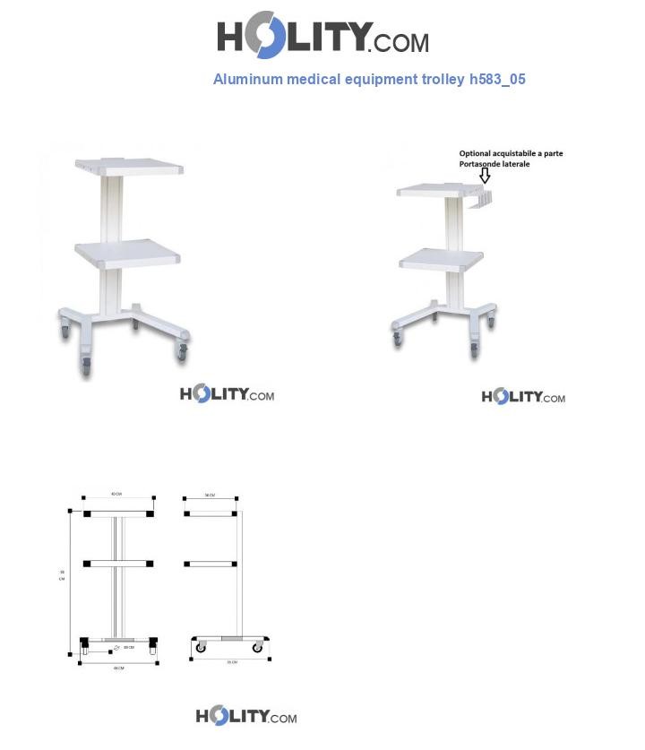 Aluminum medical equipment trolley h583_05