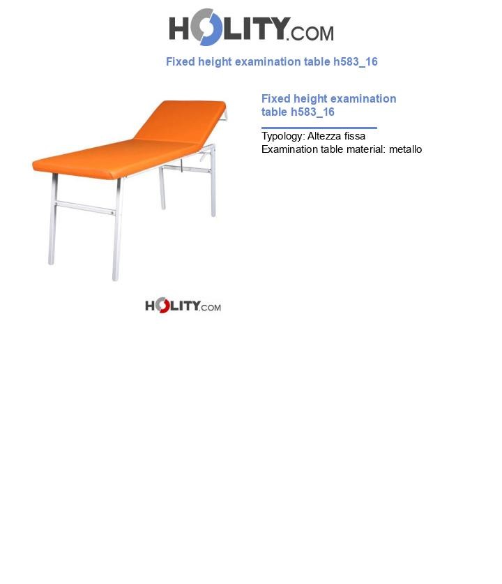 Fixed height examination table h583_16