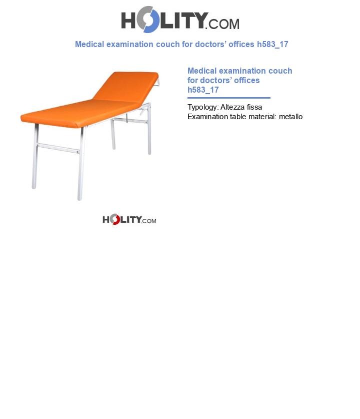 Medical examination couch for doctors’ offices h583_17