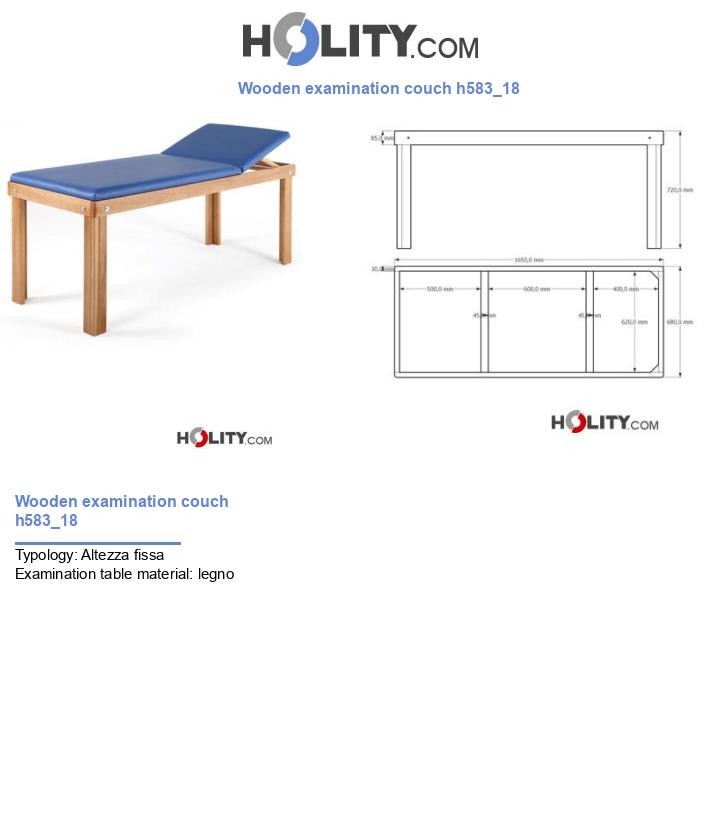Wooden examination couch h583_18