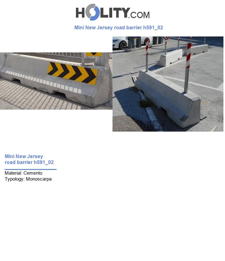 Mini New Jersey road barrier h591_02
