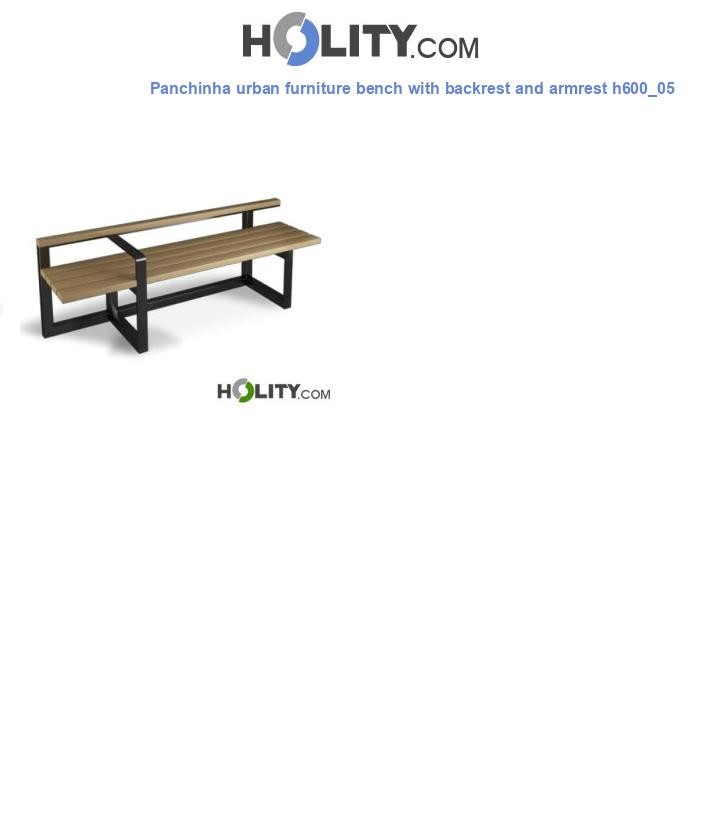 Panchinha urban furniture bench with backrest and armrest h600_05