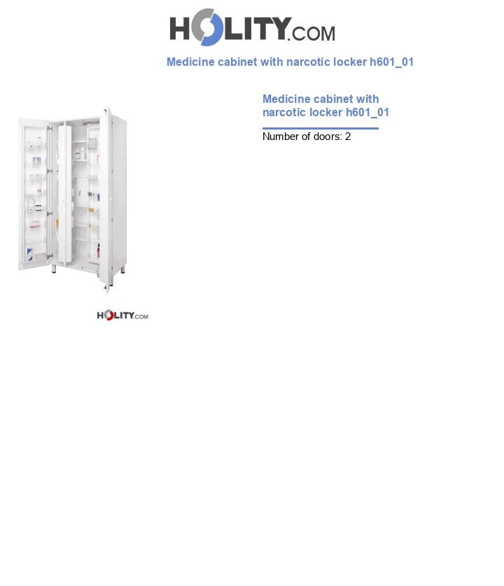 Medicine cabinet with narcotic locker h601_01