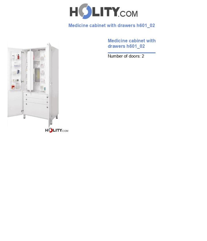 Medicine cabinet with drawers h601_02