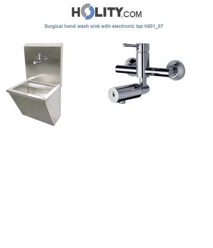 Surgical hand wash sink with electronic tap h601_07
