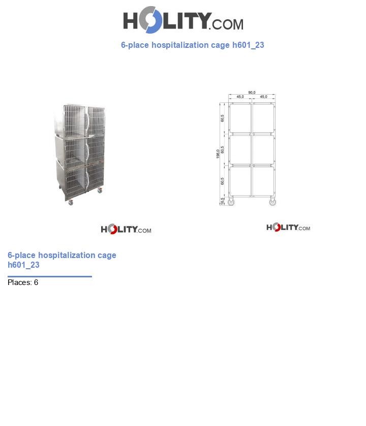 6-place hospitalization cage h601_23