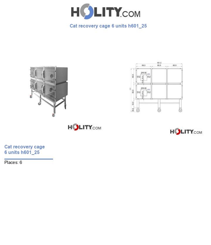 Cat recovery cage 6 units h601_25
