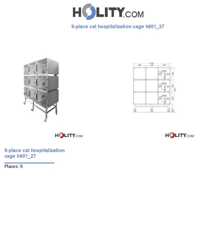9-place cat hospitalization cage h601_27