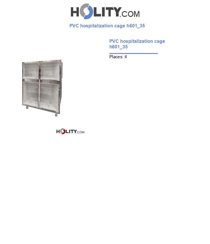 PVC hospitalization cage h601_35
