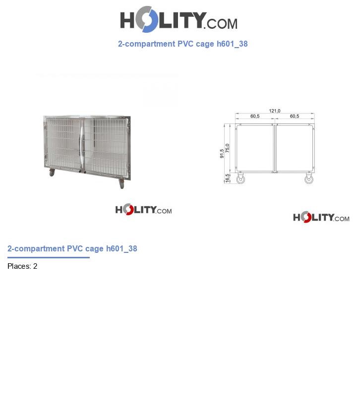2-compartment PVC cage h601_38