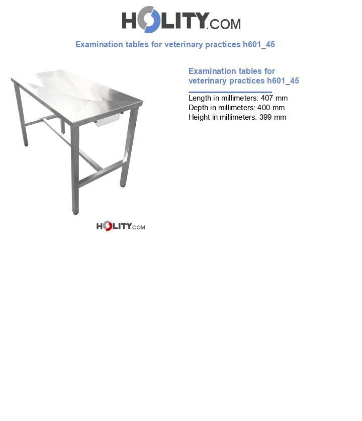 Examination tables for veterinary practices h601_45