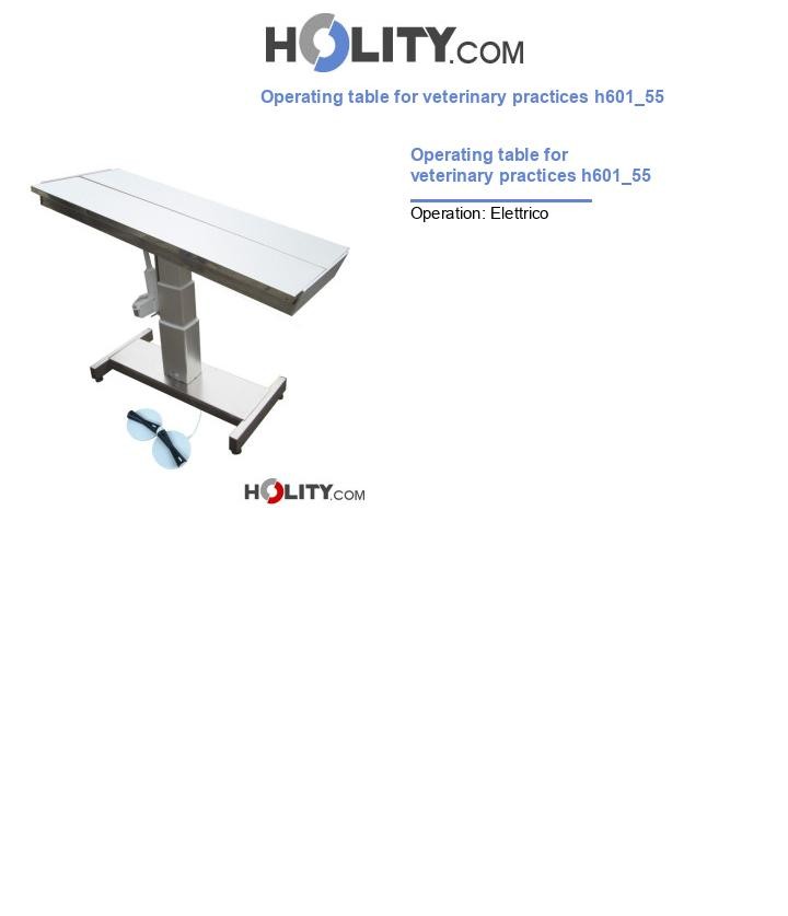 Operating table for veterinary practices h601_55