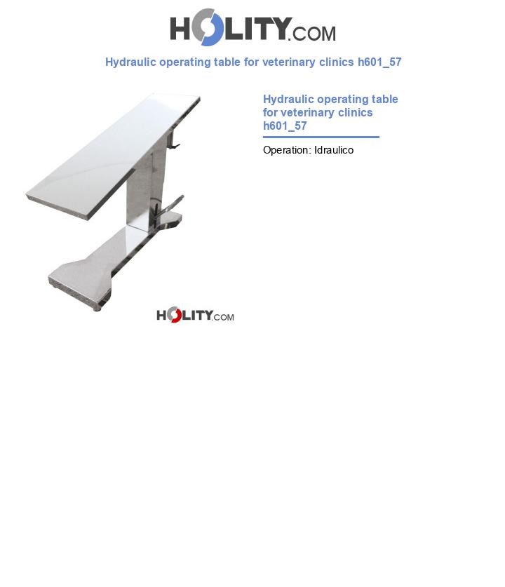 Hydraulic operating table for veterinary clinics h601_57