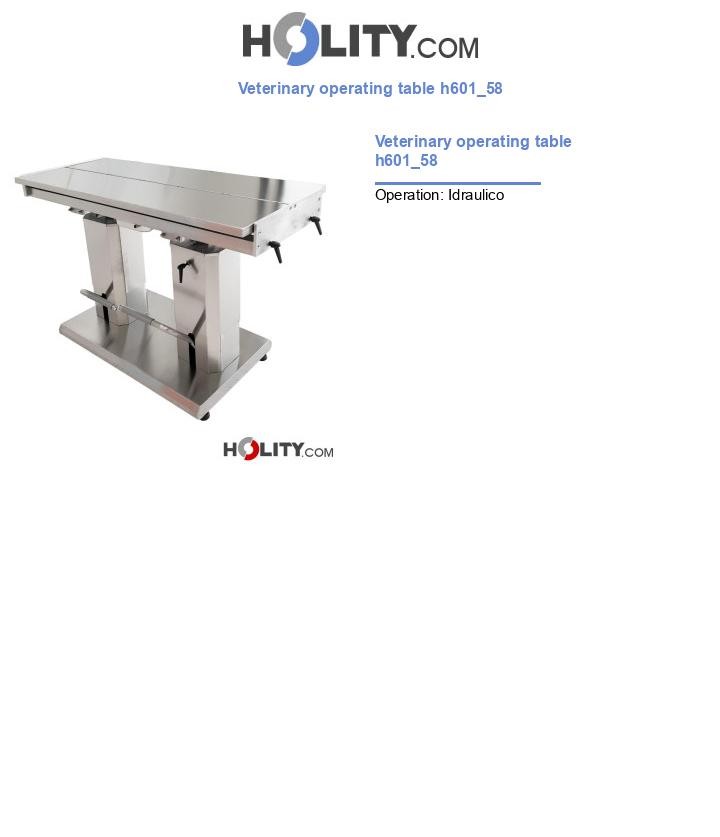 Veterinary operating table h601_58