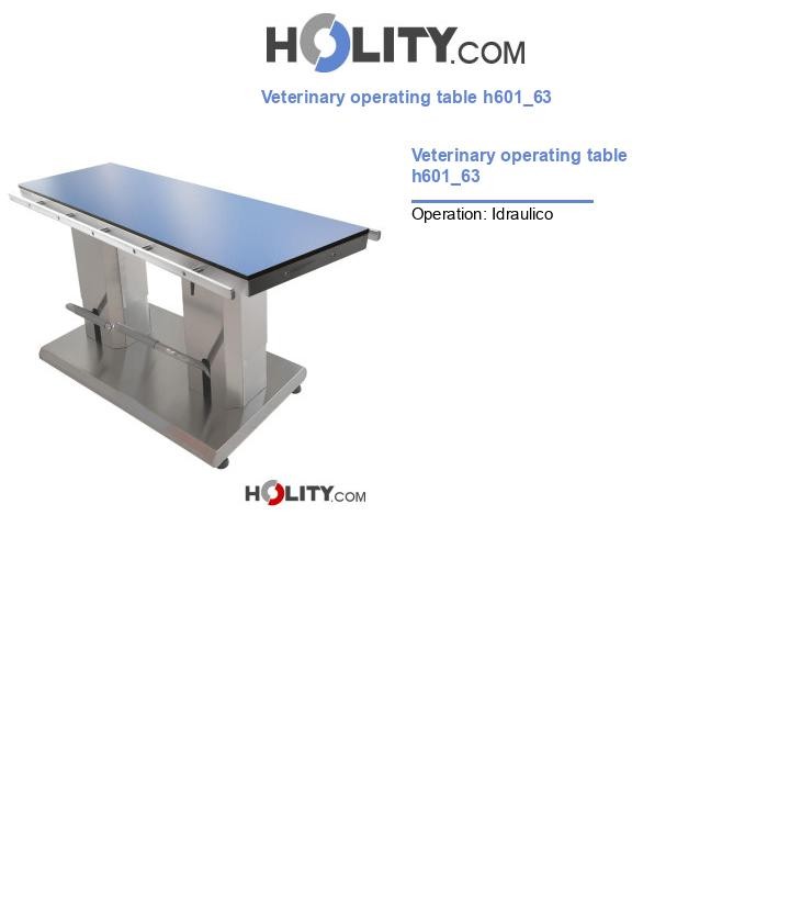 Veterinary operating table h601_63