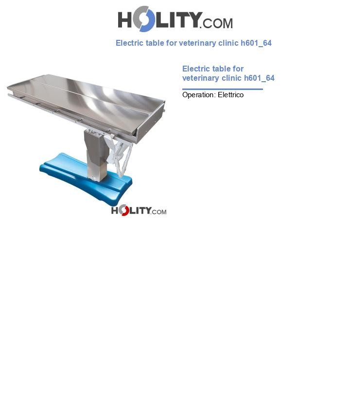 Electric table for veterinary clinic h601_64
