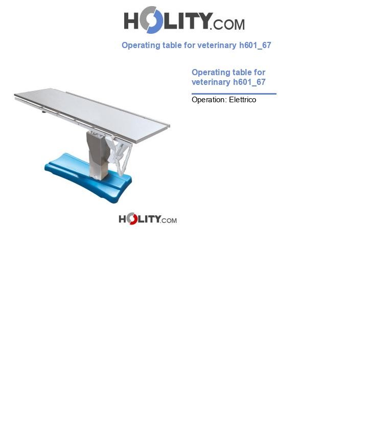 Operating table for veterinary h601_67