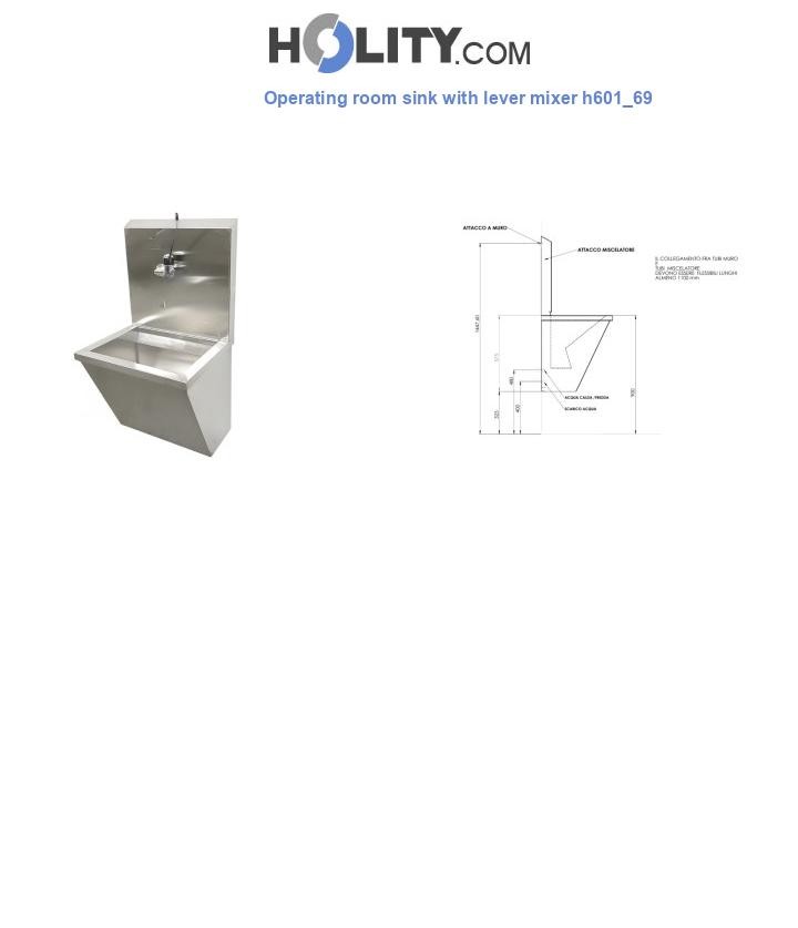 Operating room sink with lever mixer h601_69