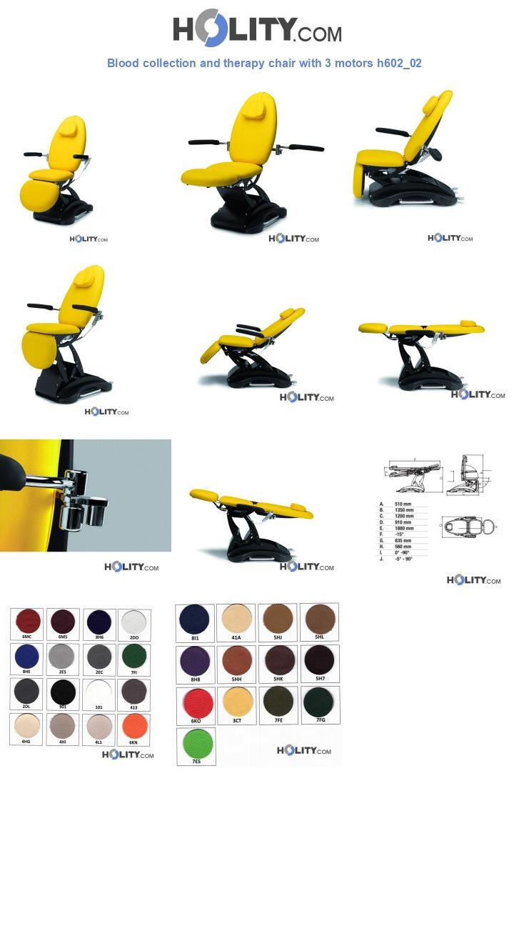 Blood collection and therapy chair with 3 motors h602_02