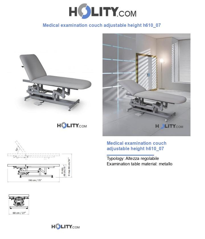 Medical examination couch adjustable height h610_07