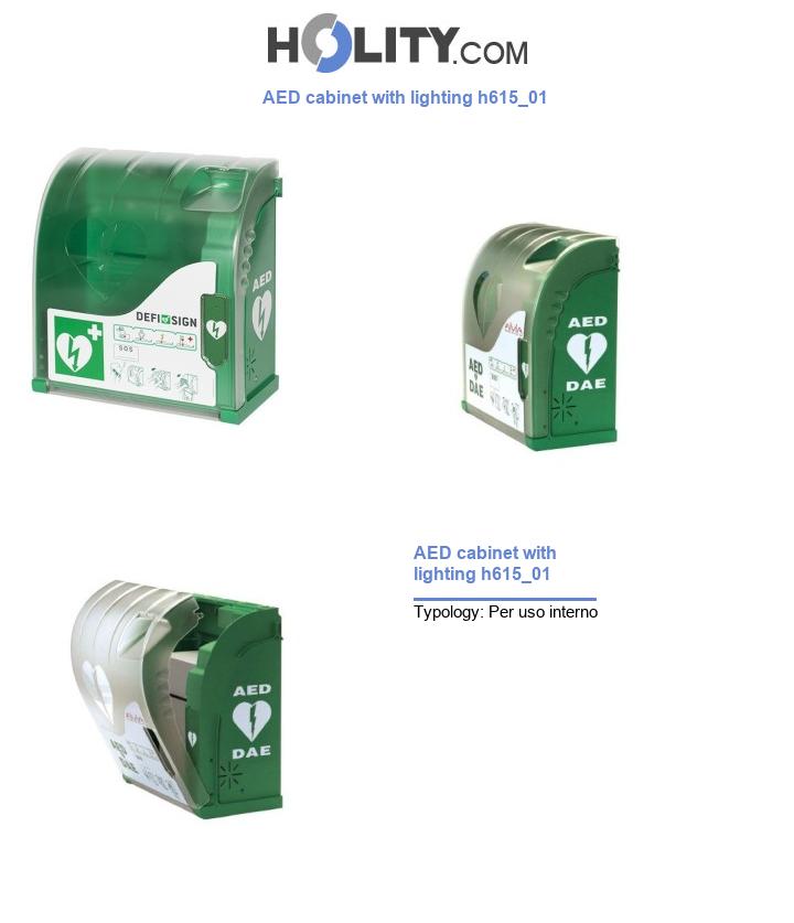 AED cabinet with lighting h615_01