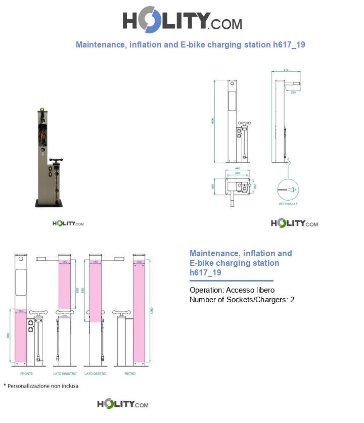 Maintenance, inflation and E-bike charging station h617_19