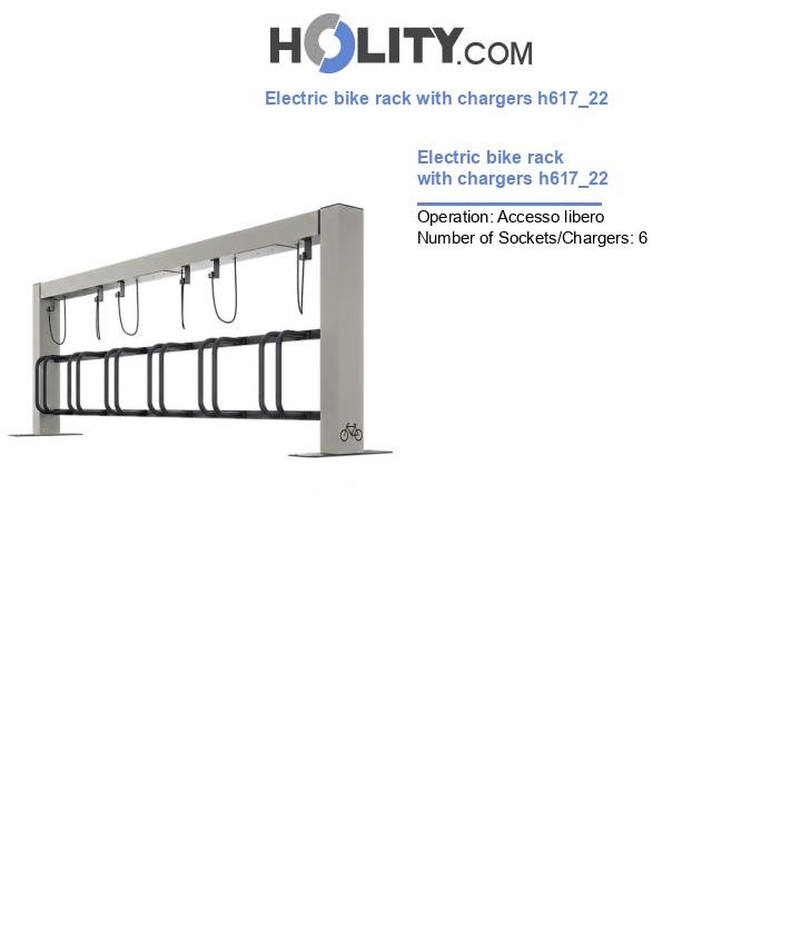 Electric bike rack with chargers h617_22