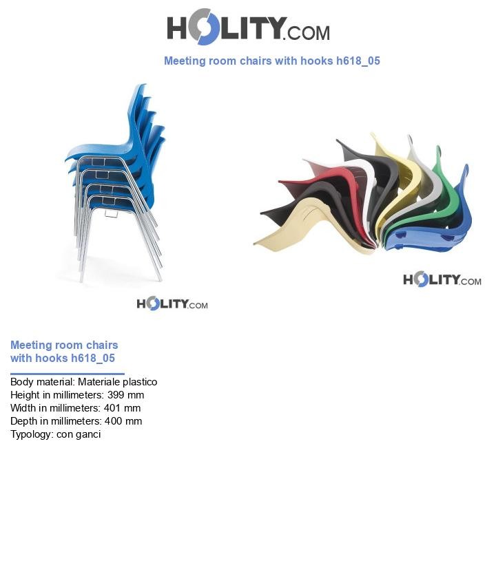 Meeting room chairs with hooks h618_05