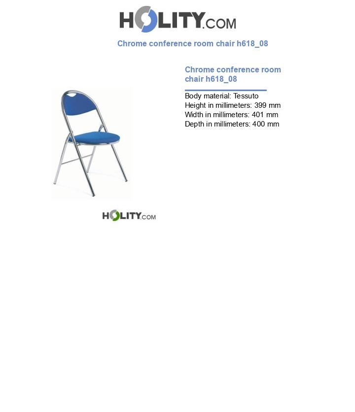 Chrome conference room chair h618_08