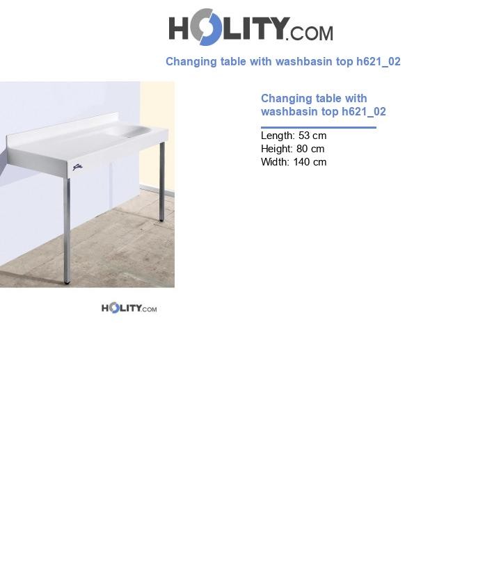 Changing table with washbasin top h621_02