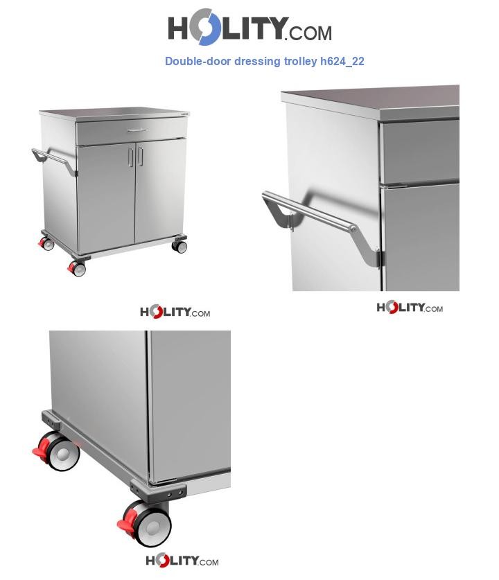 Double-door dressing trolley h624_22