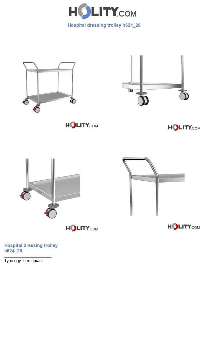 Hospital dressing trolley h624_28
