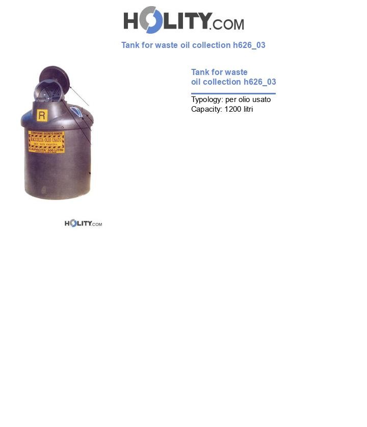 Tank for waste oil collection h626_03
