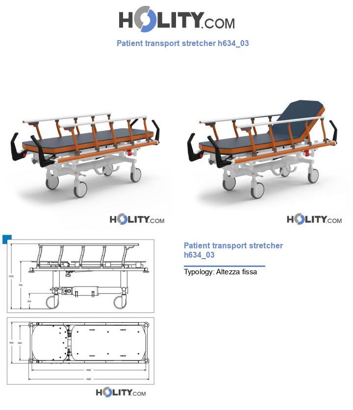 Patient transport stretcher h634_03
