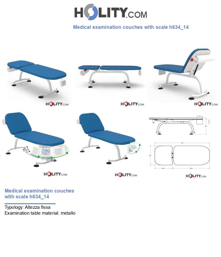 Medical examination couches with scale h634_14