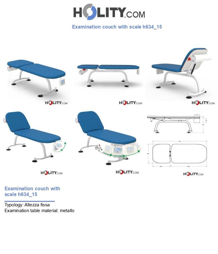 Examination couch with scale h634_15