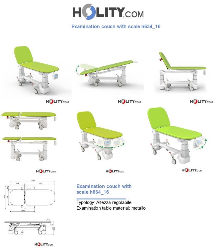 Examination couch with scale h634_16